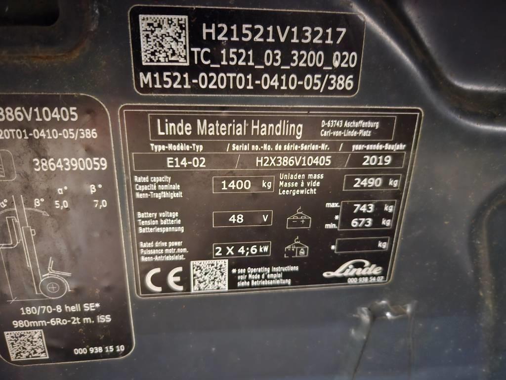 Linde E14 Elektriniai šakiniai krautuvai