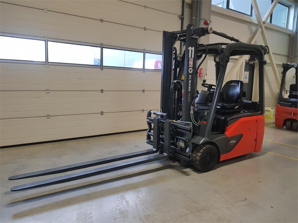 Linde E16 Elektriniai šakiniai krautuvai