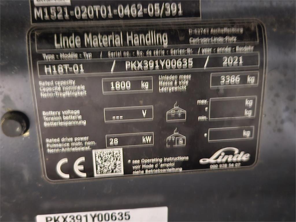 Linde H18T LPG (dujiniai) krautuvai